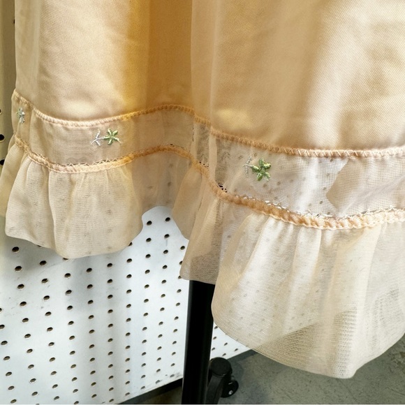 Vintage | Kickernick Baby Pink Slip Dress w/ Delicate Embroidered Flowers - Picture 4 of 12